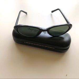 Vintage DVF rhinestone oval sunglasses